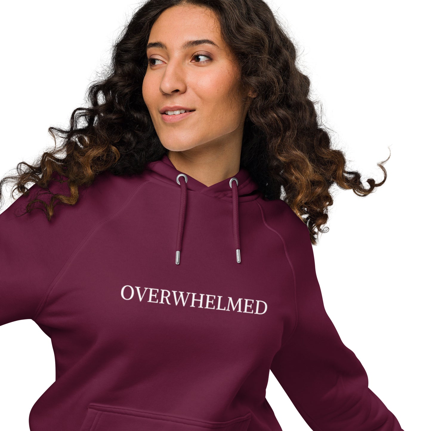 AURA "Overwhelmed" White Logo Hoodie