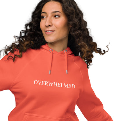 AURA "Overwhelmed" White Logo Hoodie