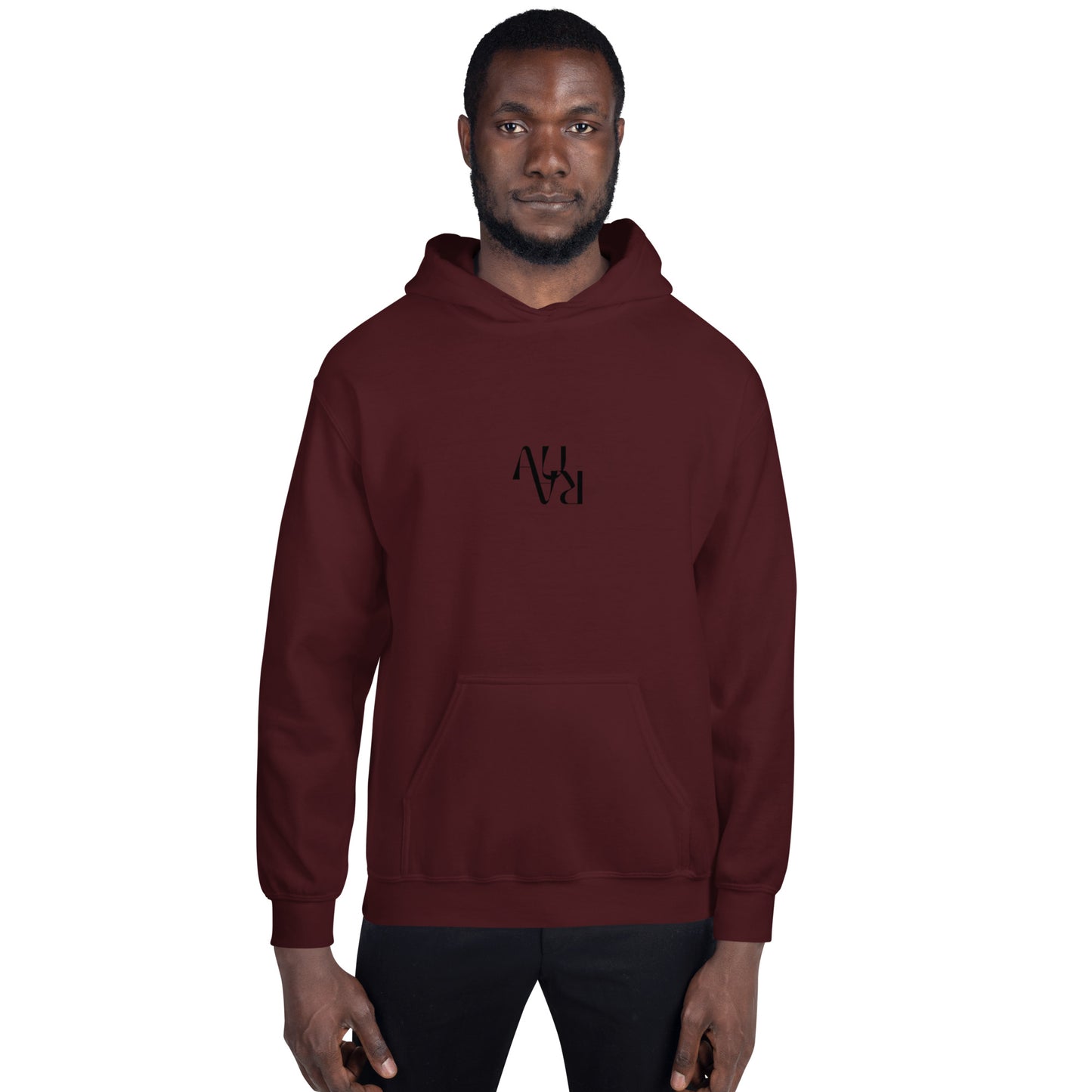 AURA "Mono" Black Logo Hoodie