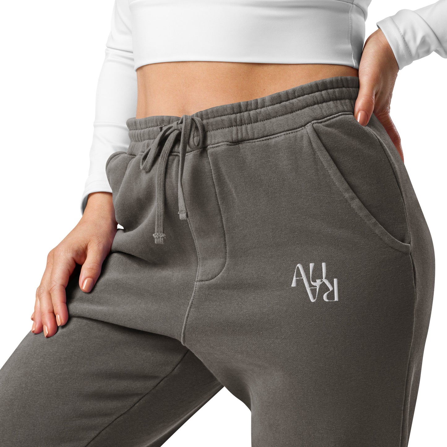 AURA "White Logo" Pigment Joggers