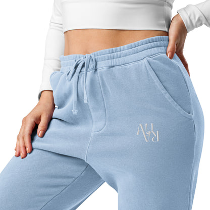 AURA "White Logo" Pigment Joggers