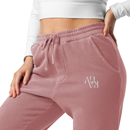 AURA "White Logo" Pigment Joggers